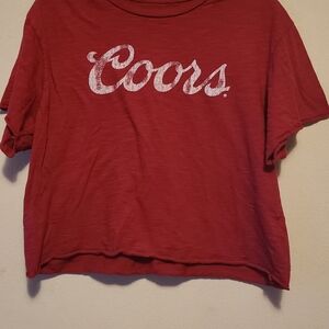 Original Retro Brand Red Coors Crop Top